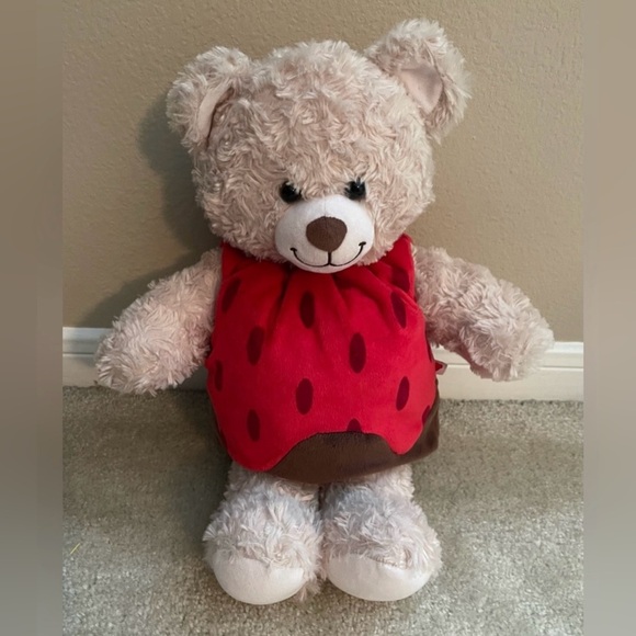 Build A Bear - Soft Bear & Chocolate Covered Strawberry Outfit - Stuffed Animal - Picture 1 of 9